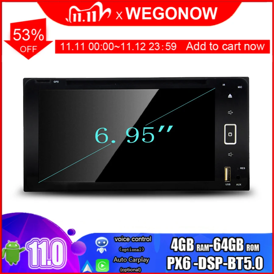 TDA7851 Android для Toyota RAV4 Corolla Vios Hilux Land Cruiser 64 Гб ПЗУ автомобильный DVD-плеер Wifi 4G RDS радио