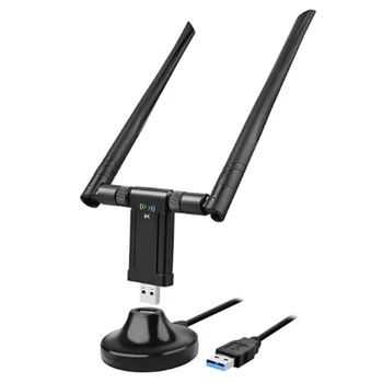 1200Mbps USB WiFi Adapter 2X5DBi Antennas Dual Band 5.8GHz/2.4GHz USB3.0 Wireless Network LAN Card for Desktop Laptop
1200Mbps USB WiFi Adapter 2X5DBi Antennas Dual Band 5.8GHz/2.4GHz USB3.0 Wireless Network LAN Card for Desktop Laptop