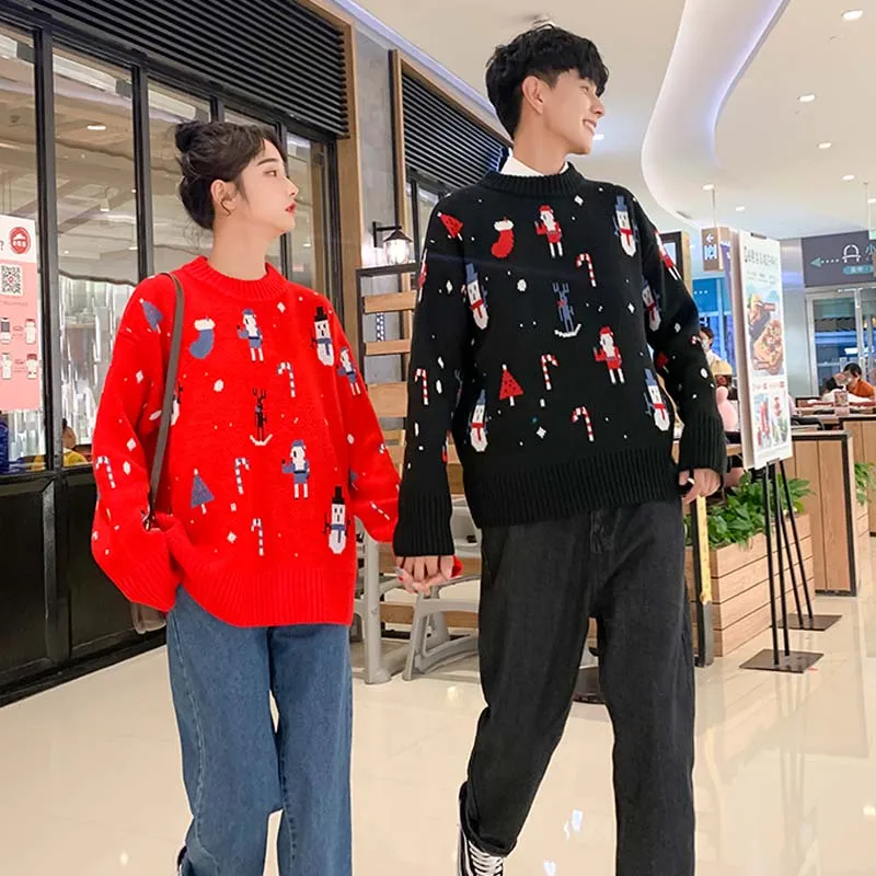 One-Piece Christmas Pullover Plus Size Knitted Sweater Red Long Sleeve 2020 Winter Warm Korean Chic Women Man Couple Harajuku
One-Piece Christmas Pullover Plus Size Knitted Sweater Red Long Sleeve 2020 Winter Warm Korean Chic Women Man Couple Harajuku