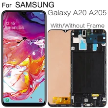 Écran LCD de remplacement, 6.4 pouces, pour Samsung Galaxy A20 A205 A205F, SM-A205F, nouveau=