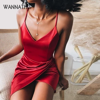WannaThis Red Satin Spaghetti Strap Dresses Sexy V-Neck Split Hem Sleeveless Off Shoulder Fashion Summer New Mini Party Dresses
WannaThis Red Satin Spaghetti Strap Dresses Sexy V-Neck Split Hem Sleeveless Off Shoulder Fashion Summer New Mini Party Dresses
