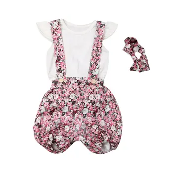 Newborn Kid Baby Girl Clothes Romper +Floral Bib Shorts Pants Overalls 2pcs Girls Summer Flying Sleeve Clothing Set
Newborn Kid Baby Girl Clothes Romper +Floral Bib Shorts Pants Overalls 2pcs Girls Summer Flying Sleeve Clothing Set