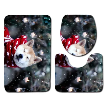 Dog Mat Bathroom Mat Toilet Three-Piece Set Home Anti Slip Liner Foam Durable Cover Shower Carpets Bathroom Mat Set
Dog Mat Bathroom Mat Toilet Three-Piece Set Home Anti Slip Liner Foam Durable Cover Shower Carpets Bathroom Mat Set
