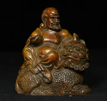 wedding decoration China Boxwood wood Carved ride Beast Arhat Damo Bodhidharma Dharma Buddha Statue
wedding decoration China Boxwood wood Carved ride Beast Arhat Damo Bodhidharma Dharma Buddha Statue