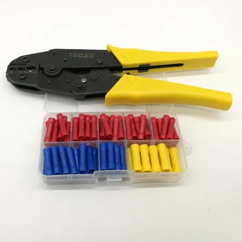 100pcs Insulated Straight Wire Butt Connector Electrical Crimp Terminals 10-22AWG with 03C Crimp Plier tools
100pcs Insulated Straight Wire Butt Connector Electrical Crimp Terminals 10-22AWG with 03C Crimp Plier tools