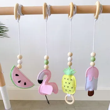 INS Nordic Cartoon Wooden Beads Ornaments With Felt Pendant For Baby Rattle Stroller Hanging Decor Infant Activity Play Gym Toys
INS Nordic Cartoon Wooden Beads Ornaments With Felt Pendant For Baby Rattle Stroller Hanging Decor Infant Activity Play Gym Toys