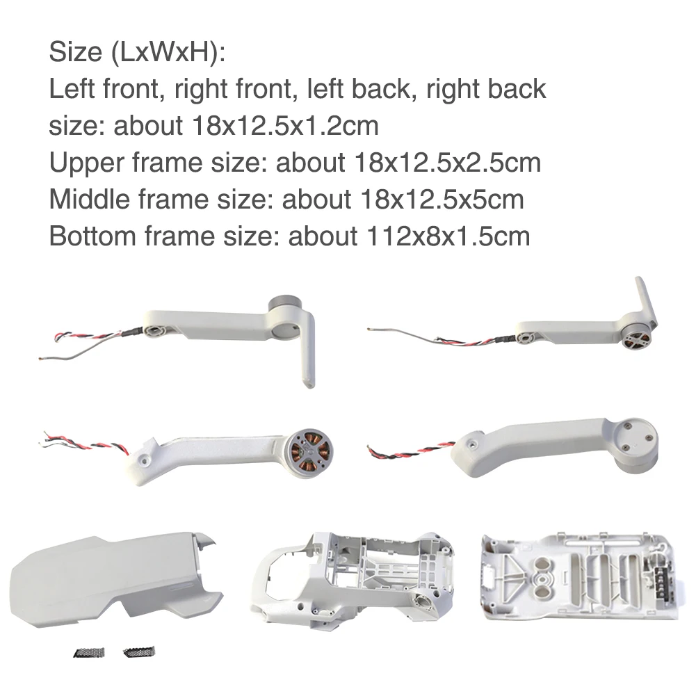 Plastic Easy Install Repair Drone Motor Arm Upper Bottom Middle Frame Kids Adult White RC Replacement Part For DJI Mavic Mini
Plastic Easy Install Repair Drone Motor Arm Upper Bottom Middle Frame Kids Adult White RC Replacement Part For DJI Mavic Mini