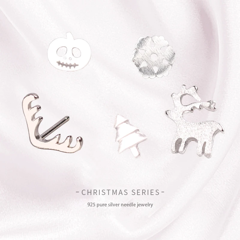 925 Sterling Silver Pin Christmas series Sterling Silver Ear pin fawn Christmas Tree Earrings 2021 New Year gift
925 Sterling Silver Pin Christmas series Sterling Silver Ear pin fawn Christmas Tree Earrings 2021 New Year gift