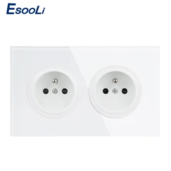 Esooli 16A Double French Standard Electric Socket Two-way Socket Export Crystal Glass Panel Power Outlet Double Socket Plug
Esooli 16A Double French Standard Electric Socket Two-way Socket Export Crystal Glass Panel Power Outlet Double Socket Plug
