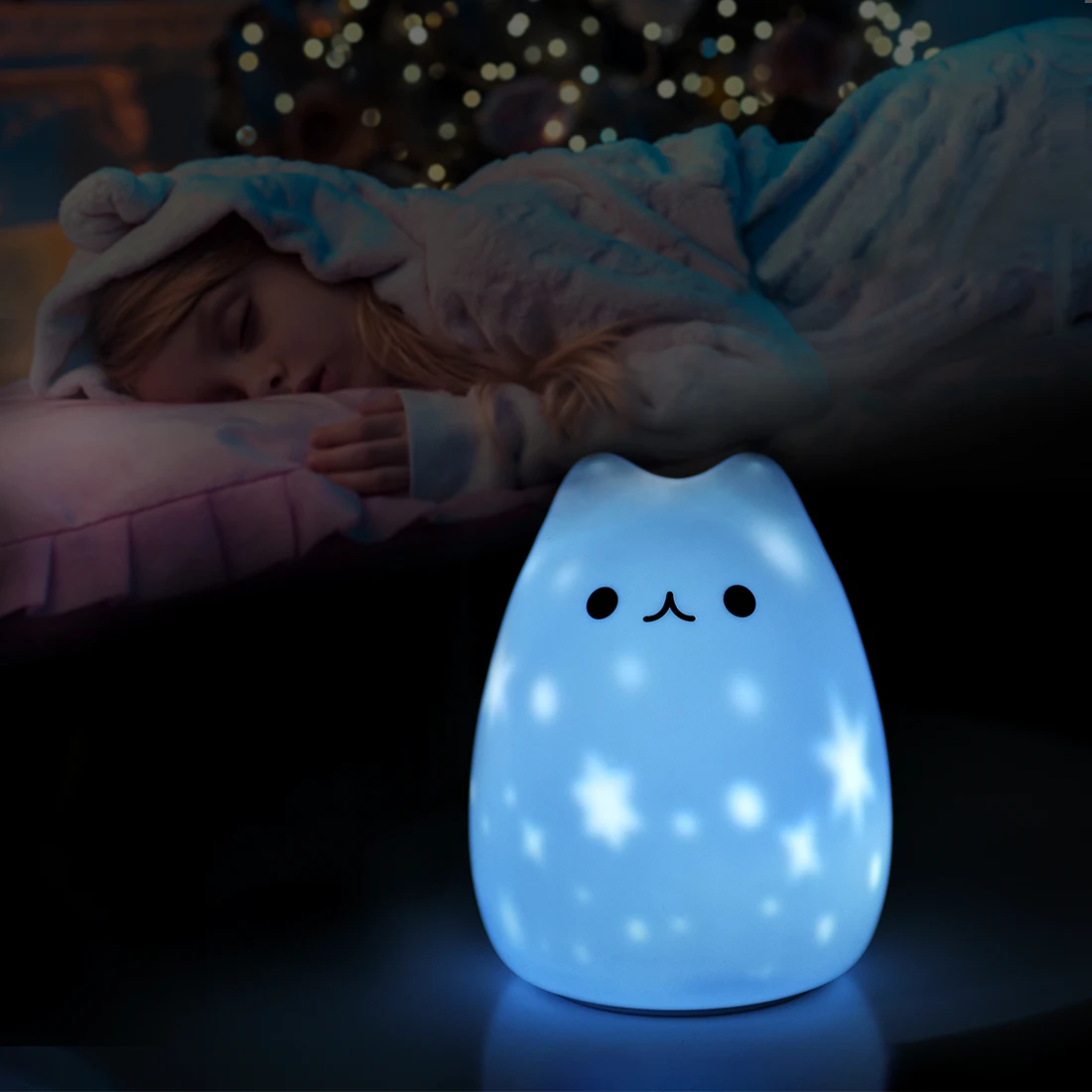 LED Children Night Light Star Projector Cat Lamp USB Rechargeable Soft Baby Kids Toy Bedroom Room Lamp New Year 2022 Gifts
LED Children Night Light Star Projector Cat Lamp USB Rechargeable Soft Baby Kids Toy Bedroom Room Lamp New Year 2022 Gifts
