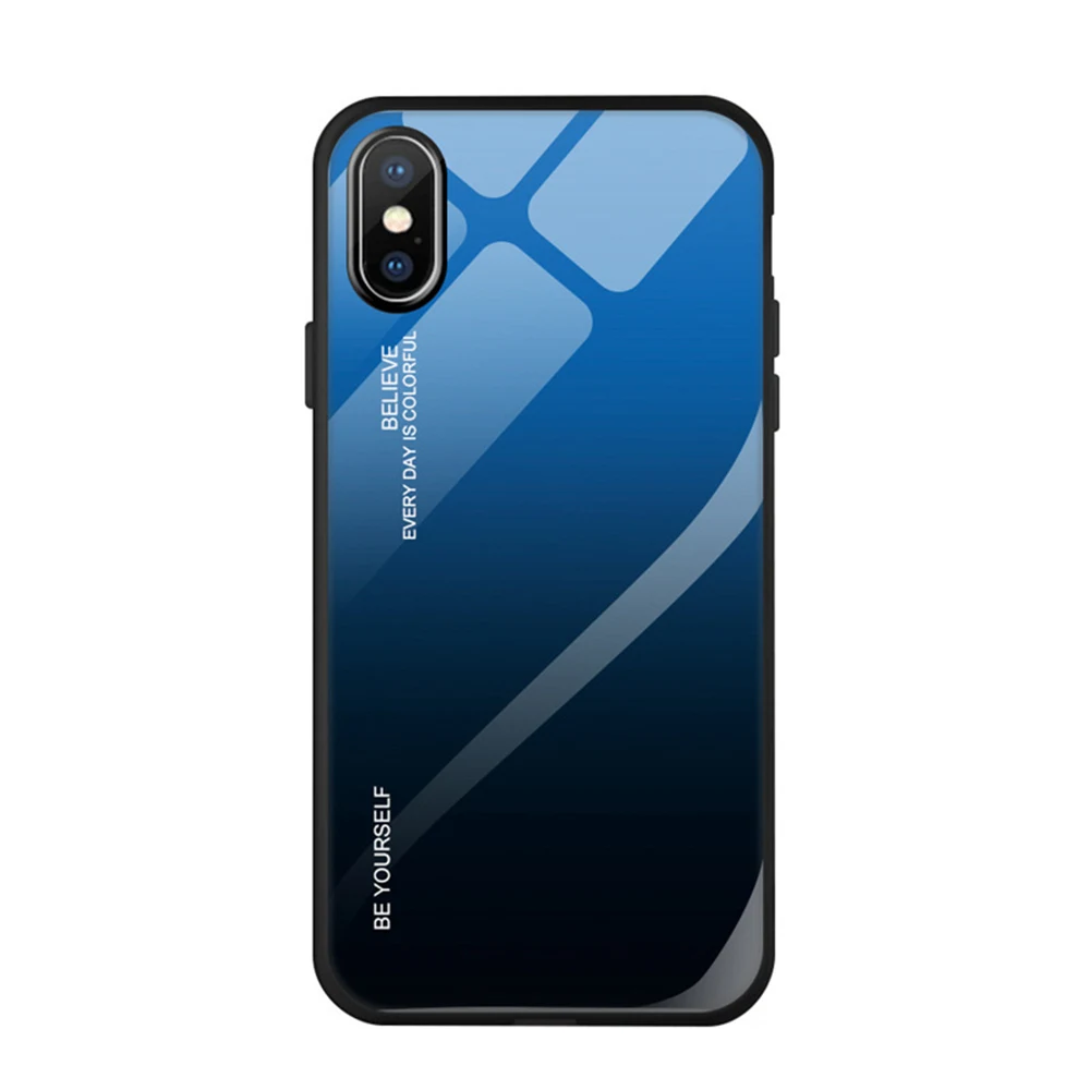 Luxury gradient Gradient Tempered Glass Case For iPhone 6 6S Plus 7 8 Plus X XS Max XR Phone Cover Case
Luxury gradient Gradient Tempered Glass Case For iPhone 6 6S Plus 7 8 Plus X XS Max XR Phone Cover Case