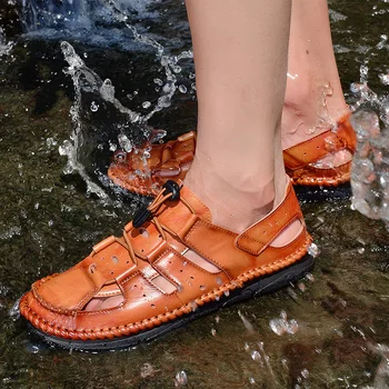 New Fashion Genuine leather Casual Men Soft Sandals Comfortable Men Summer Leather Sandals Roman Summer Outdoor Beach Sandals
New Fashion Genuine leather Casual Men Soft Sandals Comfortable Men Summer Leather Sandals Roman Summer Outdoor Beach Sandals