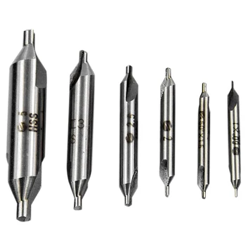 6pcs/set Drilling Hole 60 Degree For Lathe Countersink Woodworking Tackle Location Combined HSS Center Drill Bits Professional
6pcs/set Drilling Hole 60 Degree For Lathe Countersink Woodworking Tackle Location Combined HSS Center Drill Bits Professional