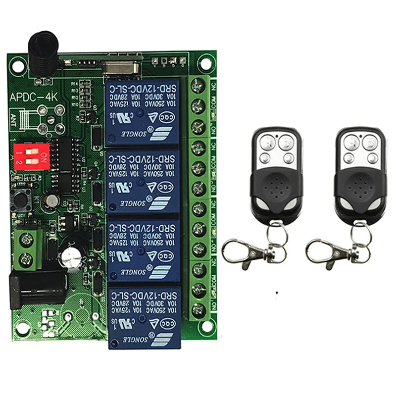 Universal Wireless Remote DC12V 24V 4CH rf Relay and Transmitter Remote Garage/LED/Light/Fan/Home appliance Control switch
Universal Wireless Remote DC12V 24V 4CH rf Relay and Transmitter Remote Garage/LED/Light/Fan/Home appliance Control switch