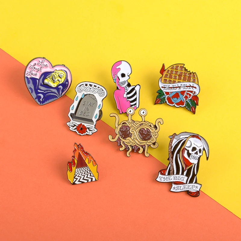 Punk skeleton enamel pin Heart Purple hood Ramen monster brooches Grim Reaper Lapel pins badges jewelry Cool people gift custom 
Punk skeleton enamel pin Heart Purple hood Ramen monster brooches Grim Reaper Lapel pins badges jewelry Cool people gift custom
