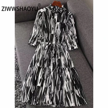 ZIWWSHAOYU Female Fashion Summer Midi Dress Women's Lantern Sleeve Striped Printed High waist Elegant Casual Loose Dresses
ZIWWSHAOYU Female Fashion Summer Midi Dress Women's Lantern Sleeve Striped Printed High waist Elegant Casual Loose Dresses