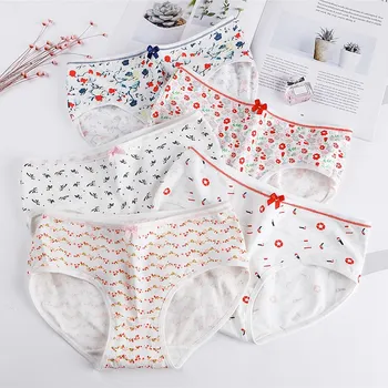 Women Panties Printed Briefs Soft Mid-Waist Female Bow Underwear Cotton Comfort Breathable Panties
Women Panties Printed Briefs Soft Mid-Waist Female Bow Underwear Cotton Comfort Breathable Panties