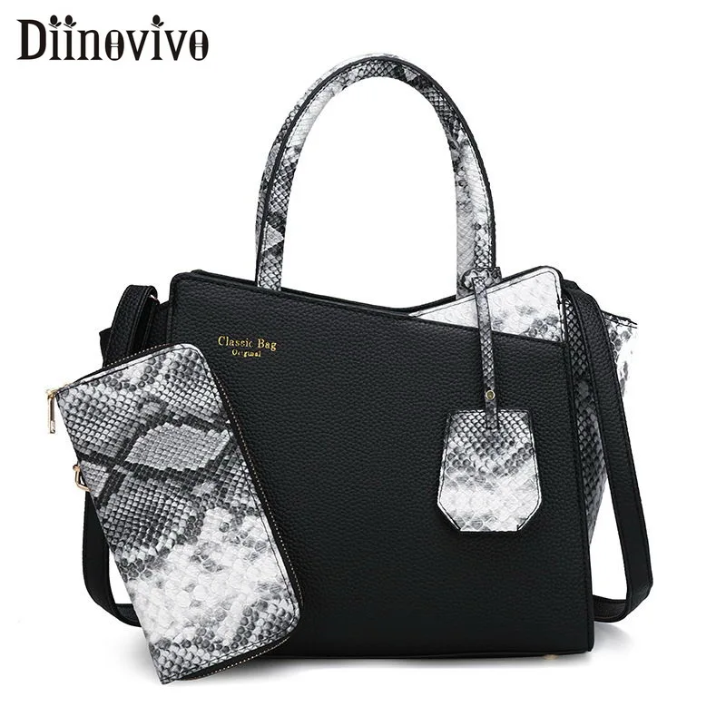DIINOVIVO Luxury Serpentine Lady Handbags Panelled Shoulder Crossbody Bags For Women New Tote Handbag And Purse Set WHDV1417
DIINOVIVO Luxury Serpentine Lady Handbags Panelled Shoulder Crossbody Bags For Women New Tote Handbag And Purse Set WHDV1417