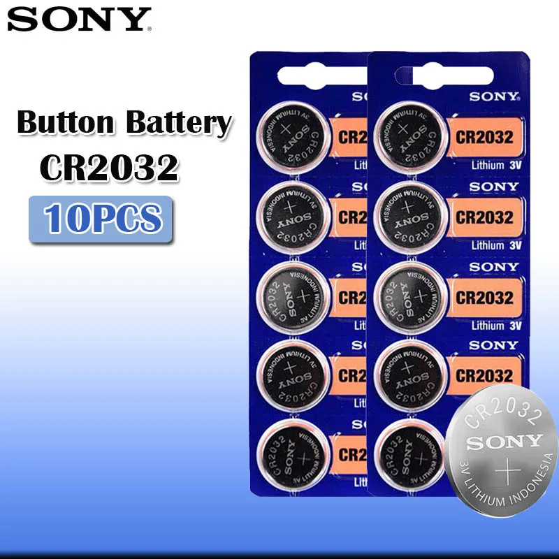 10pcs/lot sony CR2032 3V 100% Original Lithium Battery For Watch Remote Control Calculator CR2032 button cell coin batteries
10pcs/lot sony CR2032 3V 100% Original Lithium Battery For Watch Remote Control Calculator CR2032 button cell coin batteries
