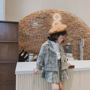 2PCS WLG girls fashion clothing set kids autumn plaid jacket and skirt set baby girl all match outfit children clothes 1-6 years
2PCS WLG girls fashion clothing set kids autumn plaid jacket and skirt set baby girl all match outfit children clothes 1-6 years