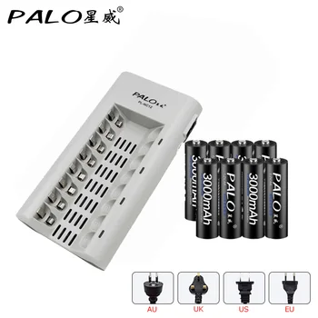 8 slots battery charger for NI-MH NI-CD AA AAA rechargeable battery 1.2V+8pcs AA 3000mah nimh rechargeable battery batterias
8 slots battery charger for NI-MH NI-CD AA AAA rechargeable battery 1.2V+8pcs AA 3000mah nimh rechargeable battery batterias