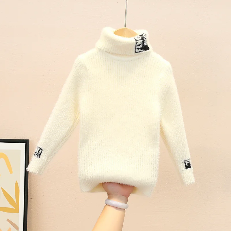 

Fashion Kids Sweaters Spring Winter Baby Boys Girls Warm Knitted Bottoming Thicken Teenag Children's Clothes School High Quality