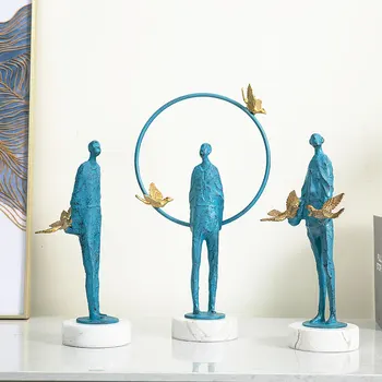 Modern Abstract Blue Character Gold Birds Figure Metal Statue Home Hotel Marble Craft Room Decor Objects Office Sculpture Gift
Modern Abstract Blue Character Gold Birds Figure Metal Statue Home Hotel Marble Craft Room Decor Objects Office Sculpture Gift