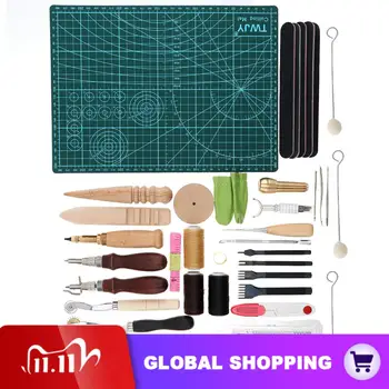 50pcs/ set DIY Professional Leather Craft Tools Kit Hand Sewing Stitching Punch Carving Work Saddle Leathercraft Accessories
50pcs/ set DIY Professional Leather Craft Tools Kit Hand Sewing Stitching Punch Carving Work Saddle Leathercraft Accessories
