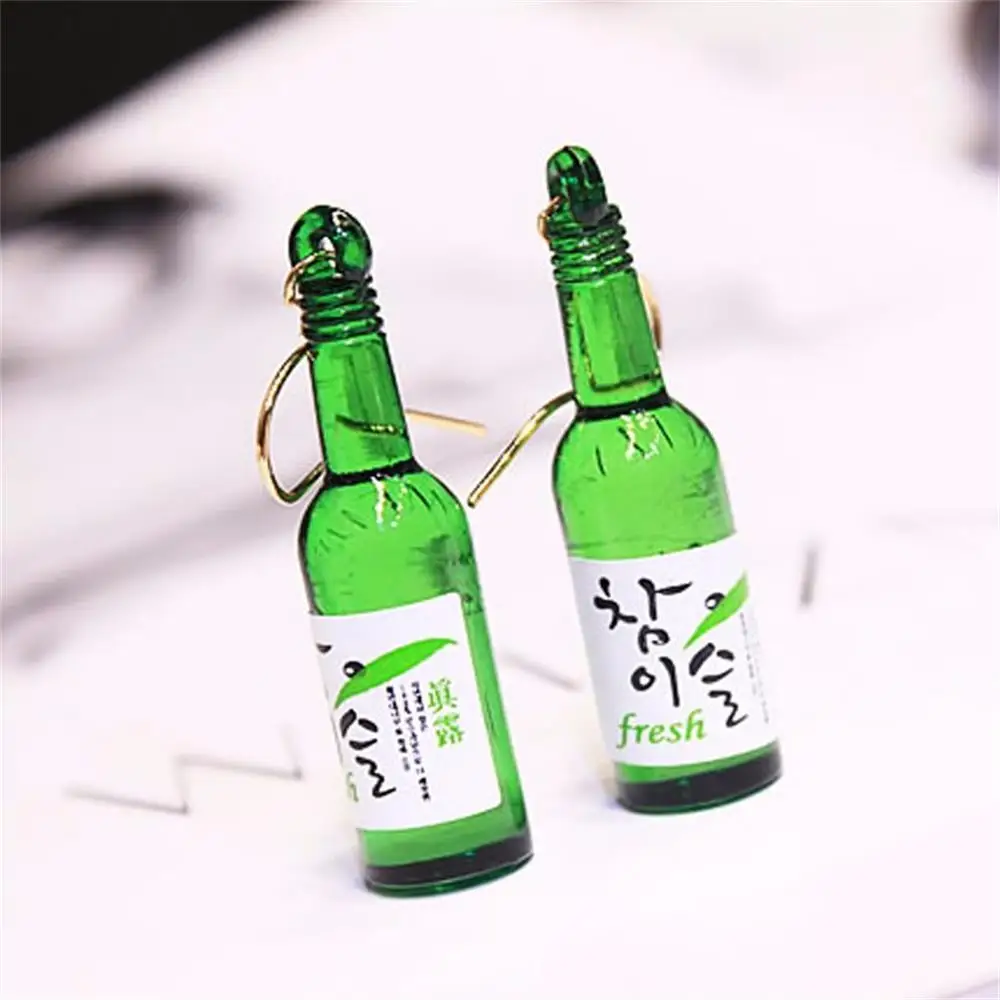 Hot Korean Sake Glass Beer Bottle Earrings Fashion Personality Fun Earrings Female Wild Hook Earrings
Hot Korean Sake Glass Beer Bottle Earrings Fashion Personality Fun Earrings Female Wild Hook Earrings