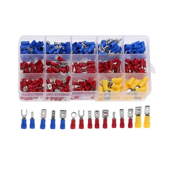 280Pcs Assorted Insulated Spade Crimp Terminal Kit Fork U-type Electrical Crimp Spade Ring Wire Cable Connector Set Red Blue
280Pcs Assorted Insulated Spade Crimp Terminal Kit Fork U-type Electrical Crimp Spade Ring Wire Cable Connector Set Red Blue
