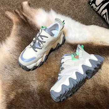 Fashion New Lace-up Platform Ms. Leather Sneakers Genuine Casual Heele Shoes Shoe Women Female Heel Laces Luminous Leather Shoes
Fashion New Lace-up Platform Ms. Leather Sneakers Genuine Casual Heele Shoes Shoe Women Female Heel Laces Luminous Leather Shoes