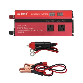 1200W Dual LED diaplay Car Power Inverter Converter Charger Adapter Modified Sine Wave with 4 USB Port & 3 US Plug
1200W Dual LED diaplay Car Power Inverter Converter Charger Adapter Modified Sine Wave with 4 USB Port & 3 US Plug