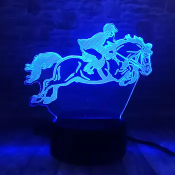 Cute Desk Nightlight 3D Illusion Led Lamp Flashing Light Desk Decor Horseback Riding Model Toys Baby 
Cute Desk Nightlight 3D Illusion Led Lamp Flashing Light Desk Decor Horseback Riding Model Toys Baby
