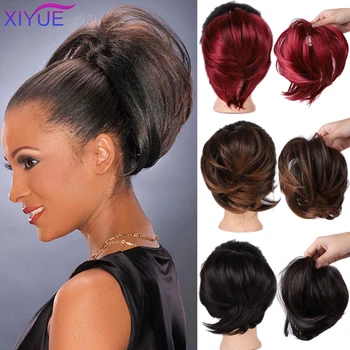 Short Straight Chignon With Elastic Band Synthetic Scrunchie Messy Hair Bun High Temperature Fiber Hairpieces Extensions Free Sh
Short Straight Chignon With Elastic Band Synthetic Scrunchie Messy Hair Bun High Temperature Fiber Hairpieces Extensions Free Sh