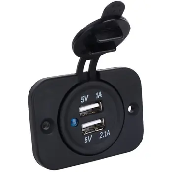 Dual USB Car Charger with Panel Waterproof Power Adapter Socket Outlet for Vehicle Boat Truck Motorcycle
Dual USB Car Charger with Panel Waterproof Power Adapter Socket Outlet for Vehicle Boat Truck Motorcycle
