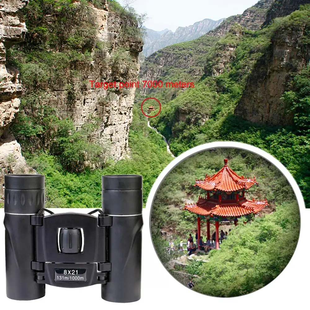8x21 Compact Zoom Binoculars Long Range 1000m Folding HD Powerful Mini Telescope BAK4 FMC Optics Hunting Sports Camping бинокл
8x21 Compact Zoom Binoculars Long Range 1000m Folding HD Powerful Mini Telescope BAK4 FMC Optics Hunting Sports Camping бинокл