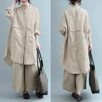 ZANZEA Women Retro Long Sleeve Buttons Down Long Shirts Vestido Spring Cotton Linen Blouse Vintage Tunic Tops Femme Blusas 5XL
ZANZEA Women Retro Long Sleeve Buttons Down Long Shirts Vestido Spring Cotton Linen Blouse Vintage Tunic Tops Femme Blusas 5XL