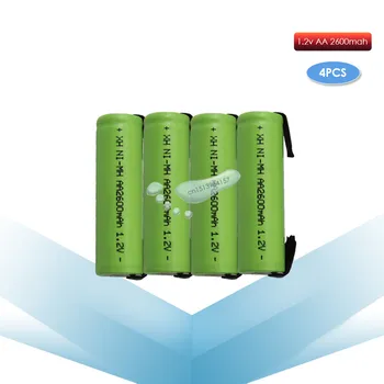 kpay 4pcs 1.2V AA 2600mah 2A ni-mh nimh rechargeable battery cell green shell with tabs pins Braun electric shaver toothbrush
kpay 4pcs 1.2V AA 2600mah 2A ni-mh nimh rechargeable battery cell green shell with tabs pins Braun electric shaver toothbrush