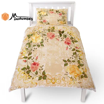 2PC Vintage Floral Beige Pattern Duvet Cover Pillow Case Quilt Cover Set Bedclothes Single Bedding Sets For Bed
2PC Vintage Floral Beige Pattern Duvet Cover Pillow Case Quilt Cover Set Bedclothes Single Bedding Sets For Bed