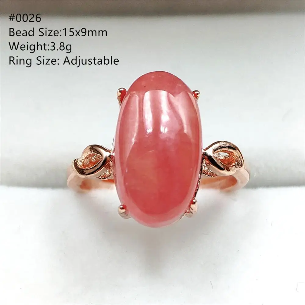 Genuine Natural Red Ice Rhodochrosite Ring Woman Men Gift Oval Beads Stone Rose Gold Adjustable Fashion Clear Bead Jewelry AAAAA
Genuine Natural Red Ice Rhodochrosite Ring Woman Men Gift Oval Beads Stone Rose Gold Adjustable Fashion Clear Bead Jewelry AAAAA