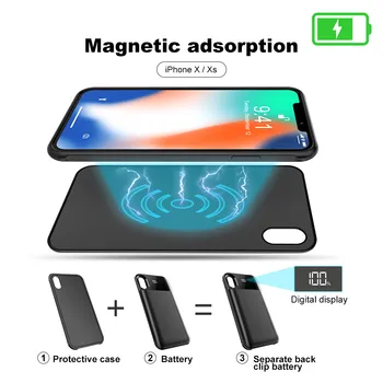 Magnetic Battery Case Power Bank 5500mAh Wireless Charging Powerbank For iphone xr xs max xs X External Battery Charger Cover
Magnetic Battery Case Power Bank 5500mAh Wireless Charging Powerbank For iphone xr xs max xs X External Battery Charger Cover