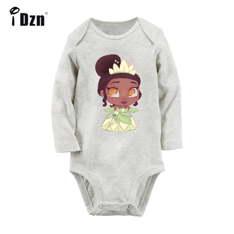 

Cute The Princess and the Frog Tianna Cinderella Newborn Baby Bodysuit Toddler Long Sleeve Onesies Jumpsuit Clothes Present