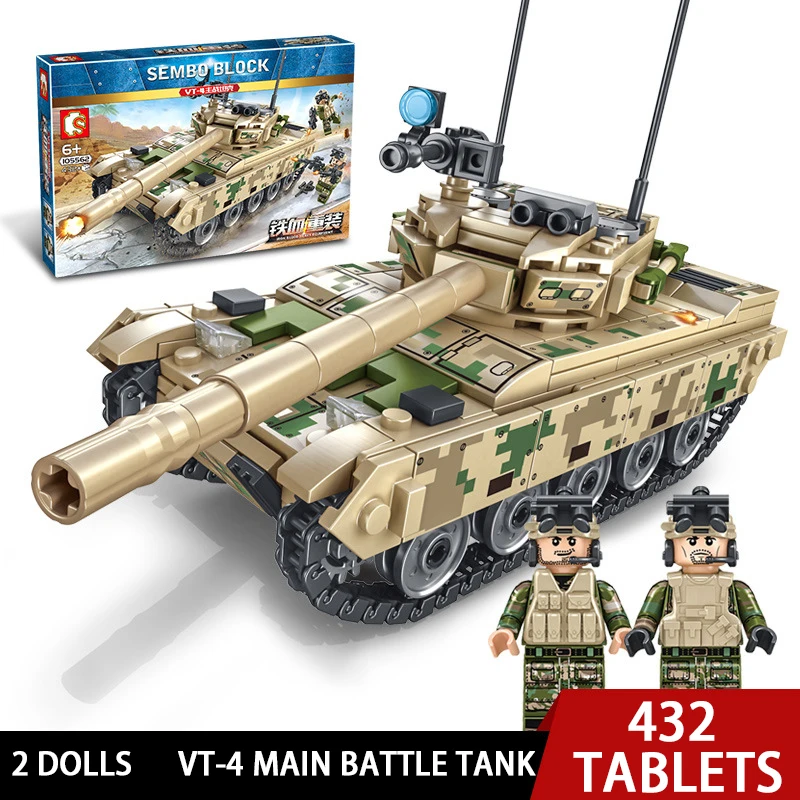 Sembo 432PC VT-4 Heavy Armor Main Battle Tank Model Building Blocks Compatible Legoingly Military Army Soldier Toys For Kid Boys
Sembo 432PC VT-4 Heavy Armor Main Battle Tank Model Building Blocks Compatible Legoingly Military Army Soldier Toys For Kid Boys