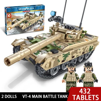 Sembo 432PC VT-4 Heavy Armor Main Battle Tank Model Building Blocks Compatible Military Army Soldier Toys For Kid Boys
Sembo 432PC VT-4 Heavy Armor Main Battle Tank Model Building Blocks Compatible Military Army Soldier Toys For Kid Boys