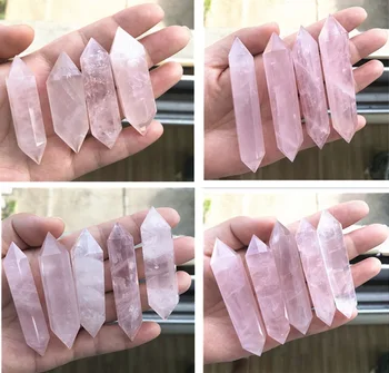 50-90mm 100% Natural Pink Rock Quartz Crystal Wand Double Terminated Point Healing Natural Quartz Crystals
50-90mm 100% Natural Pink Rock Quartz Crystal Wand Double Terminated Point Healing Natural Quartz Crystals