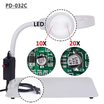 Magnifier For Electronic Maintenance Jewelry Adjustable Desktop Magnifying Glass Multi-function Table Lamp Magnifying Glass 10X
Magnifier For Electronic Maintenance Jewelry Adjustable Desktop Magnifying Glass Multi-function Table Lamp Magnifying Glass 10X
