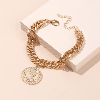 Europe and America Exaggeration Figure Tag Bracelets French Hong Kong Style High Grade Sense Women's Retro Coarse Chain Hand Jew
Europe and America Exaggeration Figure Tag Bracelets French Hong Kong Style High Grade Sense Women's Retro Coarse Chain Hand Jew