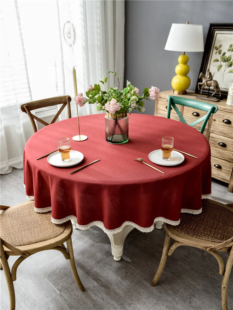 Lanke Linen Table Cloth Round Waterproof Oilproof With Tassel , Dining Tablecloth for Home Christmas Birthday Party
Lanke Linen Table Cloth Round Waterproof Oilproof With Tassel , Dining Tablecloth for Home Christmas Birthday Party