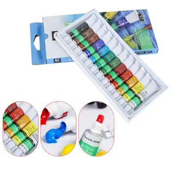 12ML Tube Acrylic Paint set Art Painting Drawing Tools For Kids DIY Water-resistant 12 Colors
12ML Tube Acrylic Paint set Art Painting Drawing Tools For Kids DIY Water-resistant 12 Colors