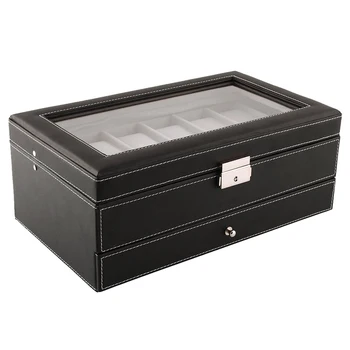 Black 12 Watch Storage Box Case Bracelet Bangle Jewellery Display Tray Organizer
Black 12 Watch Storage Box Case Bracelet Bangle Jewellery Display Tray Organizer